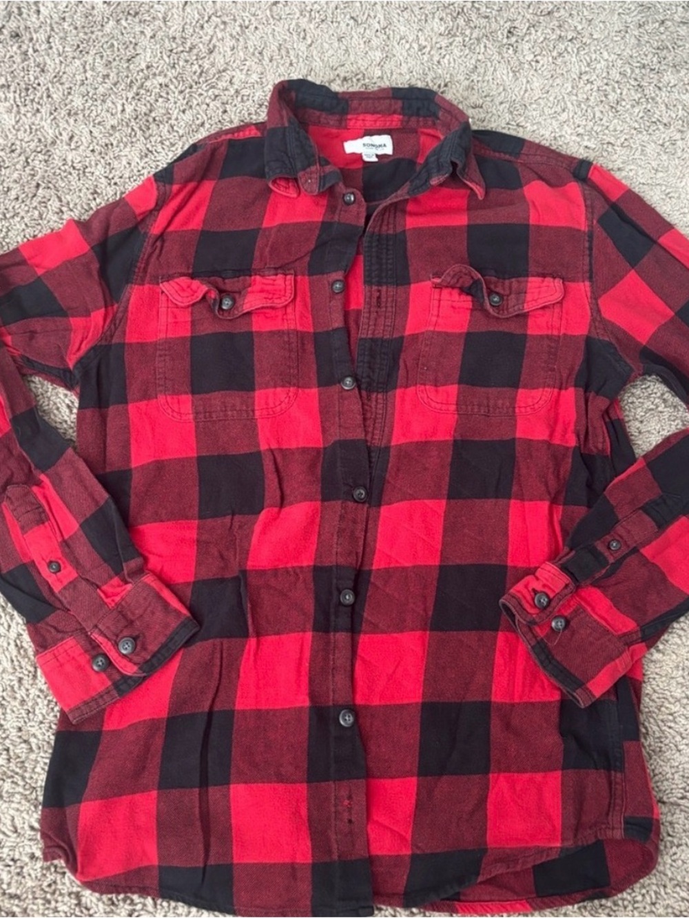 🌸 4 for $10 🌸 Sonoma Red and Black Buffalo Plaid Shirt